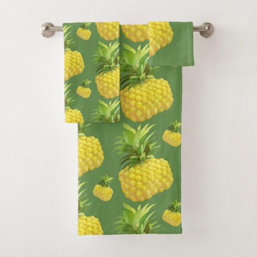 Ananas-Illustration Badhandtuch Set (Insitu)
