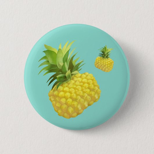 Ananas-Illustration Button (Vorderseite)
