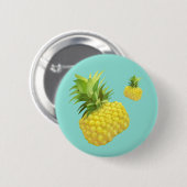 Ananas-Illustration Button (Vorne & Hinten)