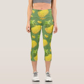 Ananas-Illustration Capri Leggings (Vorderseite)