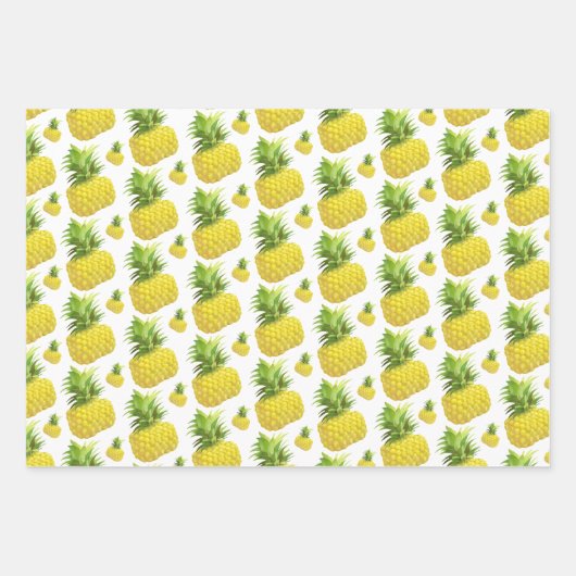Ananas-Illustration Geschenkpapier Set (Vorderseite 3)