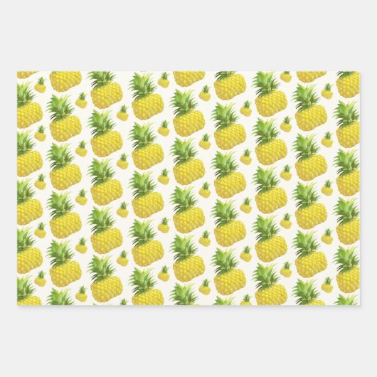 Ananas-Illustration Geschenkpapier Set (Vorderseite)