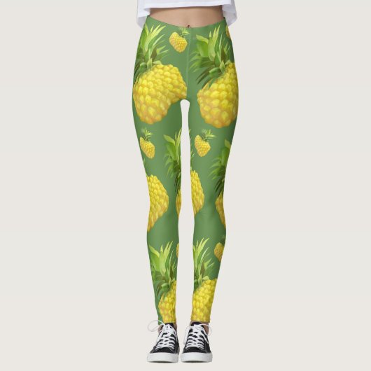 Ananas-Illustration Leggings (Vorderseite)