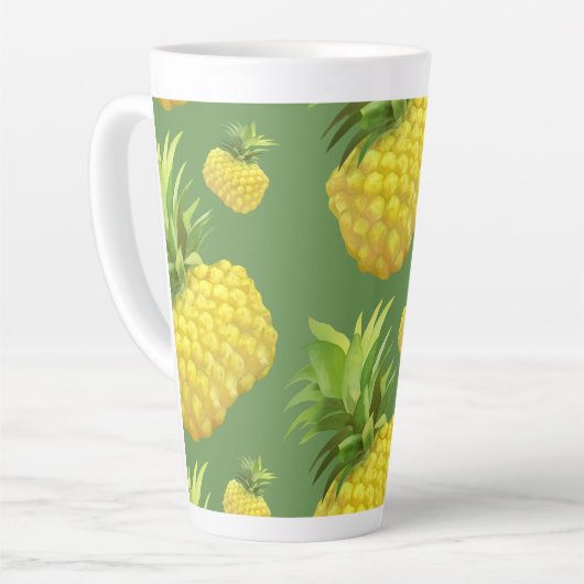 Ananas-Illustration Milchtasse (Linke Ecke)