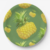 Ananas-Illustration Pappteller (Vorderseite)