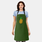 Ananas im grünen Hintergrund Schürze (Getragen)