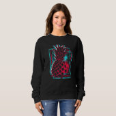 Ananas im Techno-Farbfestival Synthesizer Wh Sweatshirt (Vorne ganz)