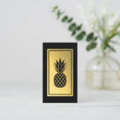 Ananas-Imitat Gold Foil Business Card Visitenkarte (Stehend Vorderseite)