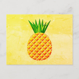 Ananas in Gelb und Grün Postkarte