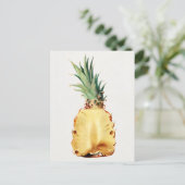 Ananas in halber Fruchtwasser-Aquarellmalerei gesc Postkarte (Stehend Vorderseite)
