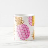 Ananas in Rosa: Hoch detailliert Vintag Kaffeetasse (Mittel)