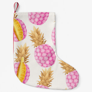 Ananas in Rosa: Hoch detailliert Vintag Kleiner Weihnachtsstrumpf