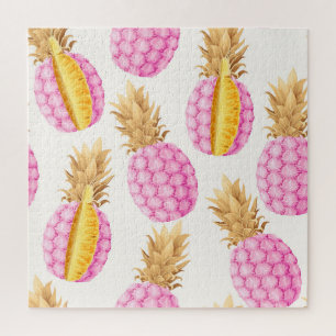 Ananas in Rosa: Hoch detailliert Vintag Puzzle