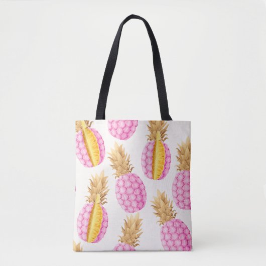 Ananas in Rosa: Hoch detailliert Vintag Tasche (Vorderseite)