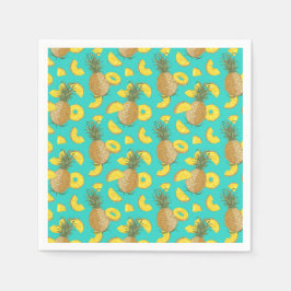 Ananas in türkisfarbener Farbe Serviette