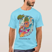 Ananas, individuelle Name- und Textsurfing T-Shirt (Vorderseite)