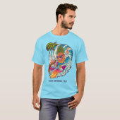 Ananas, individuelle Name- und Textsurfing T-Shirt (Vorne ganz)