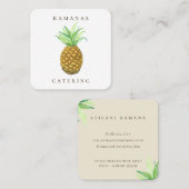 Ananas-Insel-Catering-Geschäfts-Karte Quadratische Visitenkarte (Vorne/Hinten)