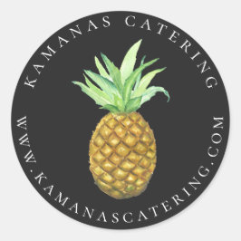 Ananas Island Personalisierter Catering Sticker