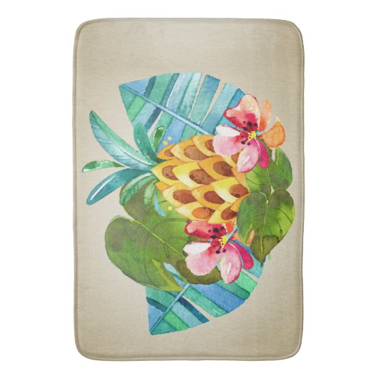 Ananas Island Willkommen Badematte (Vorderseite Vertikal)