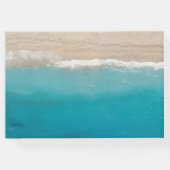 Ananas Jar String Lights Tropical Beach Wedding Gästebuch (Rückseite)