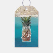 Ananas Jar String Lights Tropical Beach Wedding Geschenkanhänger (Vorderseite)