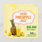 Ananas Juice Menu Flyer Menükarte (Vorne/Hinten)