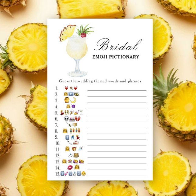 Ananas-Junggesellinnenabschied-Emoji-Pictionary-Sp (Von Creator hochgeladen)