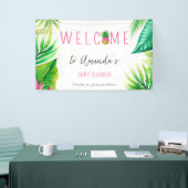 Ananas Jungle Schnuller Pink Girl Baby Dusche Banner (Messeveranstaltung)