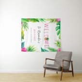 Ananas Jungle Schnuller Pink Girl Baby Dusche Wandteppich (Beispiel (Horizontal))