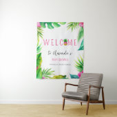 Ananas Jungle Schnuller Pink Girl Baby Dusche Wandteppich (Beispiel)