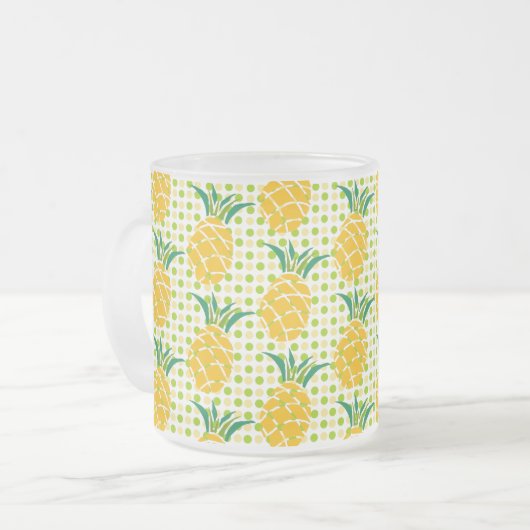 Ananas-Kaffee-Tasse Mattglastasse (Vorderseite Links)