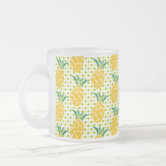 Ananas-Kaffee-Tasse Mattglastasse (Links)