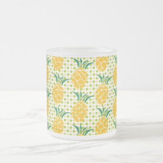 Ananas-Kaffee-Tasse Mattglastasse (Mittel)