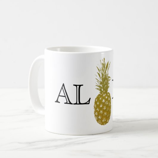 Ananas Kaffeepause Tasse (Vorderseite Links)