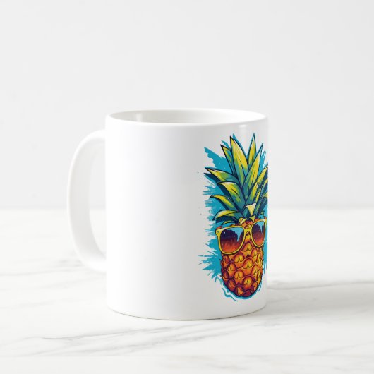 Ananas Kaffeetasse (Vorderseite Links)