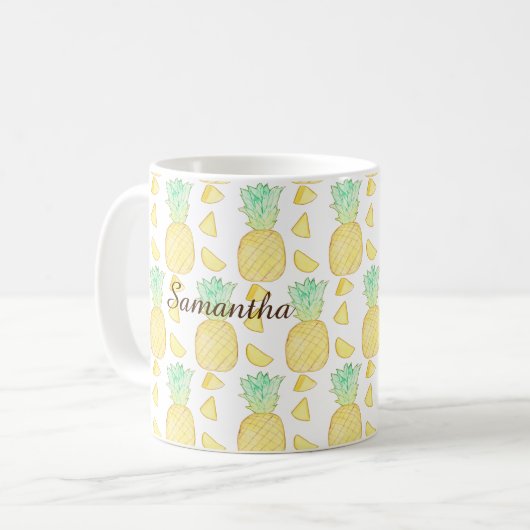 Ananas Kaffeetasse (Vorderseite Links)