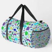 Ananas-Kaktus Regenbogenmonstera-Doodle Duffle Bag (Rechte Ecke)