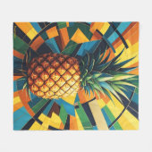 Ananas Kaleidoskop - Ananas Empire Design Fleecedecke (Vorderseite (Horizontal))