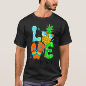 Ananas-Kappenpflops-Liebe-Sommerfrau (52) T-Shirt (Vorderseite)