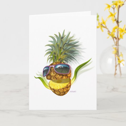 Ananas Karte (Gelbe Blume)