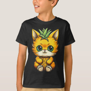 Ananas Katze Frucht Hallo Sommer Urlaub Katze Lieb T-Shirt