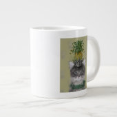 Ananas-Katze Jumbo-Tasse (Vorderseite Rechts)
