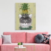 Ananas-Katze Leinwanddruck (Insitu (Wohnzimmer))