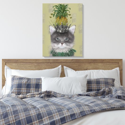 Ananas-Katze Leinwanddruck (Insitu (Schlafzimmer))