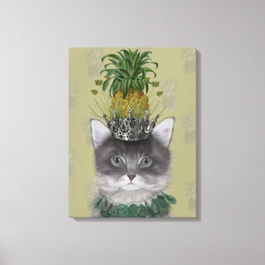 Ananas-Katze Leinwanddruck (Vorderseite)