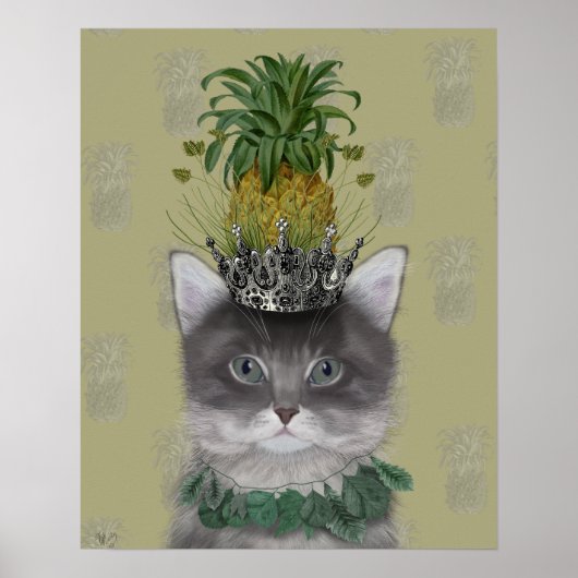 Ananas-Katze Poster (Vorne)