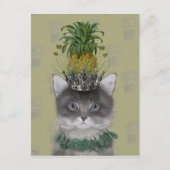 Ananas-Katze Postkarte (Vorderseite)