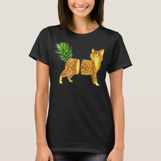 Ananas Katzen T-Shirt (Vorderseite)
