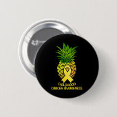 Ananas Kinder Krebs Aufklärung Geschenk Button (Vorne & Hinten)